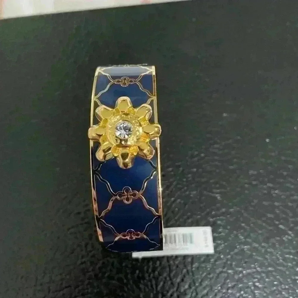 Coach Vintage bangle NWT navy and gold